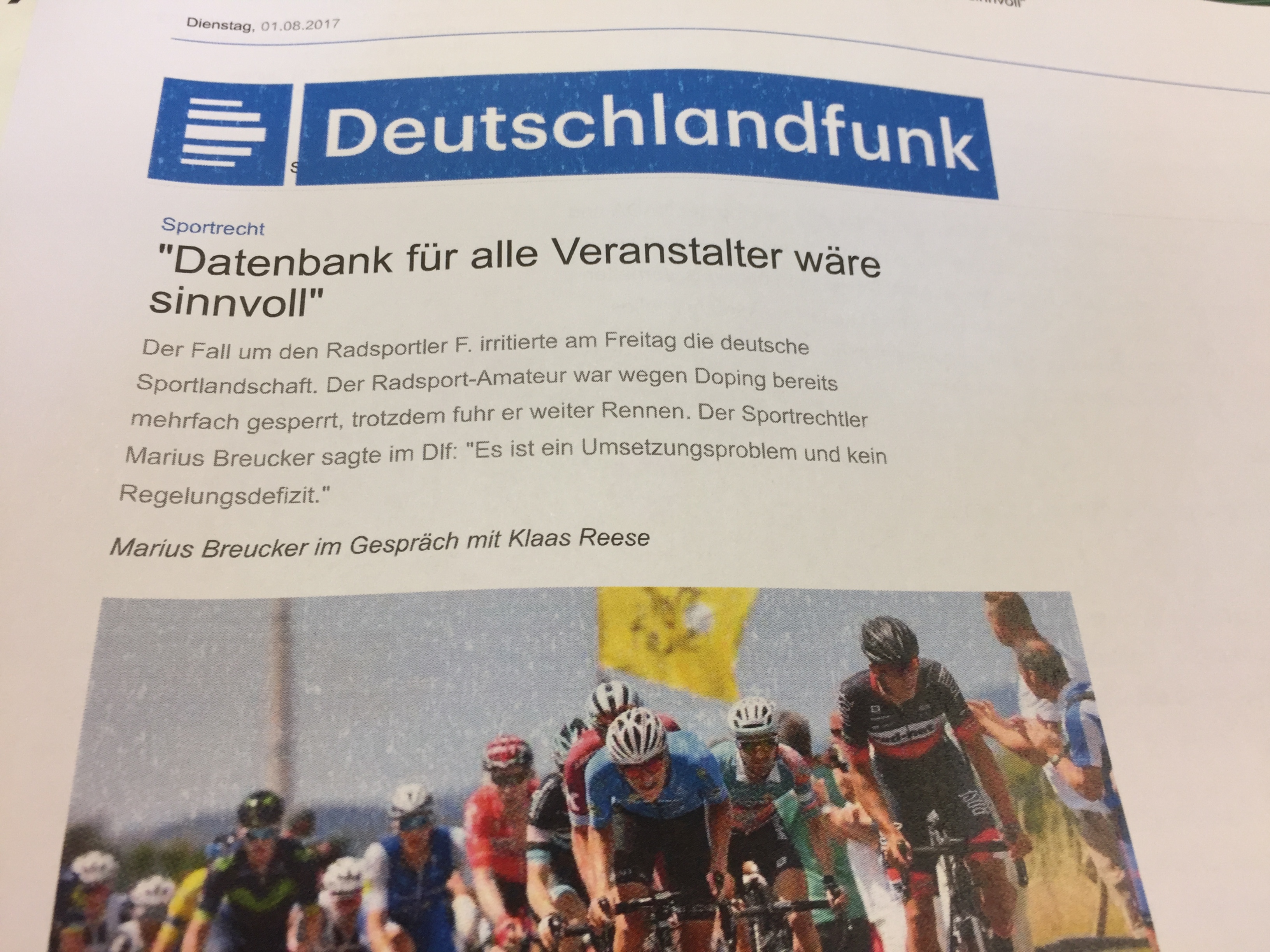 Ergebnismanagement und vorläufige Suspendierung in Dopingverfahren