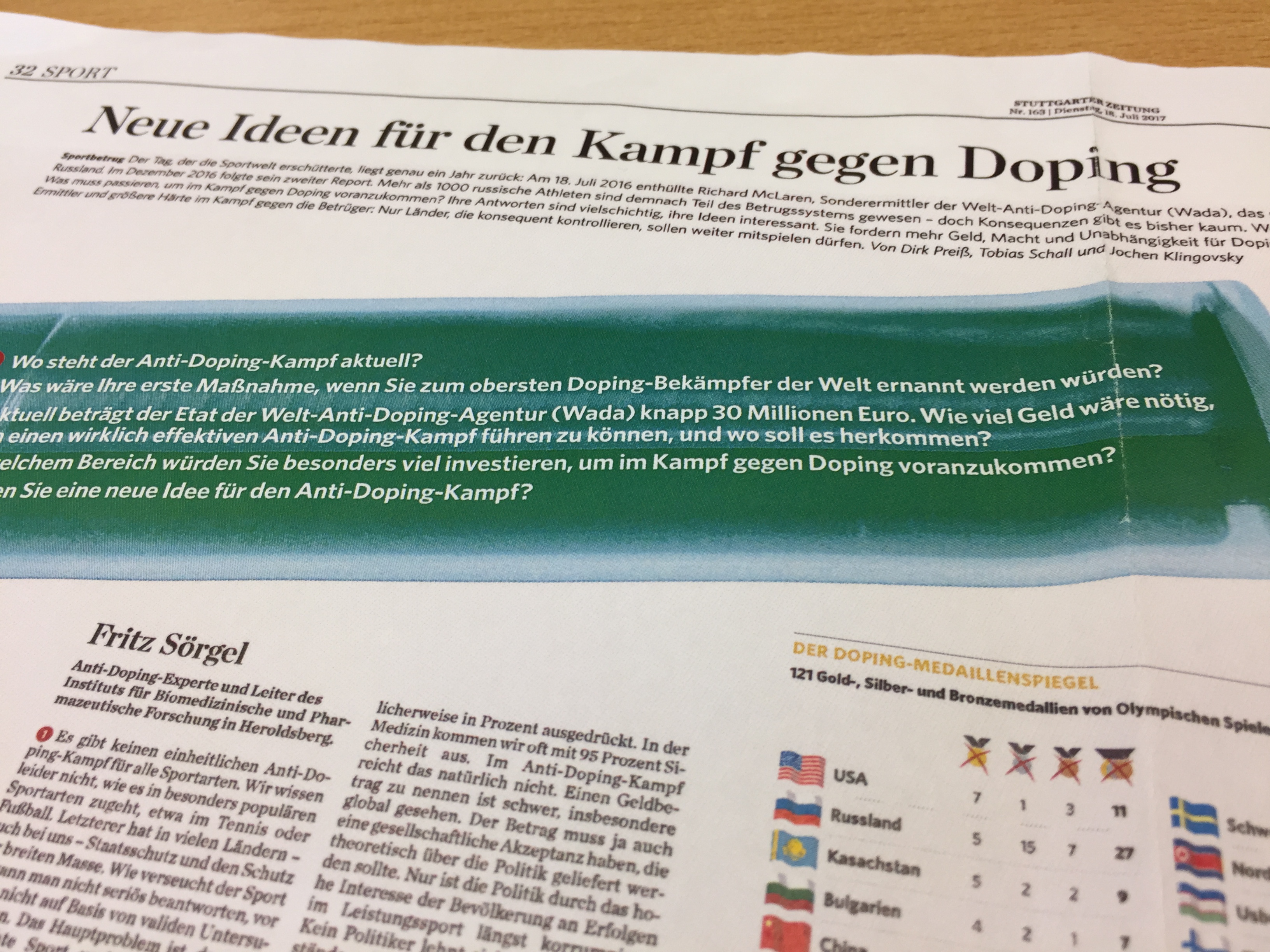 Impulse für den Anti-Dopingkampf